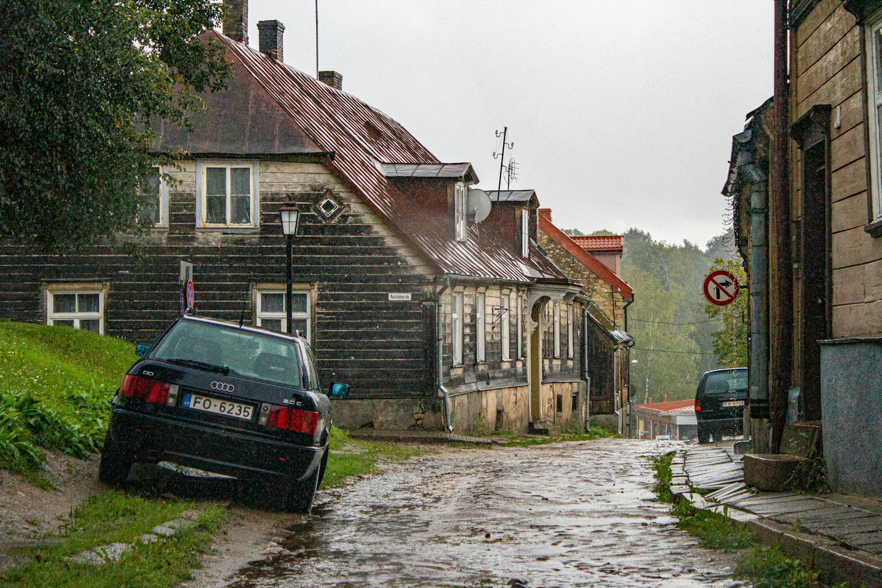 Cēsis medieval castle ruins and historic town center